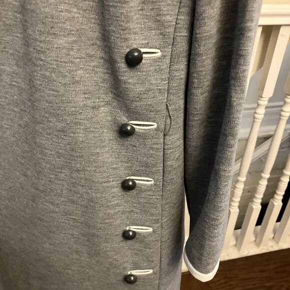 Vintage Gray Wool Dress - Picture 3 of 8